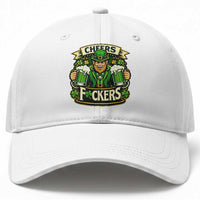 Cheers Fckers Baseball Cap Funny Leprechaun St Patricks Day Party