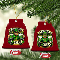 Cheers Fckers Ceramic Ornament Funny Leprechaun St Patricks Day Party
