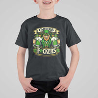 Cheers Fckers T Shirt For Kid Funny Leprechaun St Patricks Day Party