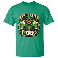 Cheers Fckers T Shirt Funny Leprechaun St Patricks Day Party