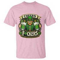 Cheers Fckers T Shirt Funny Leprechaun St Patricks Day Party