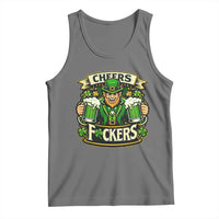 Cheers Fckers Tank Top Funny Leprechaun St Patricks Day Party