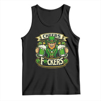Cheers Fckers Tank Top Funny Leprechaun St Patricks Day Party