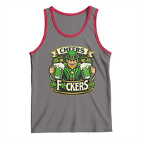 Cheers Fckers Tank Top Funny Leprechaun St Patricks Day Party