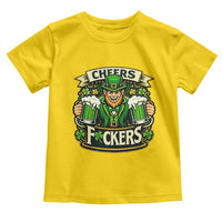 Cheers Fckers Toddler T Shirt Funny Leprechaun St Patricks Day Party