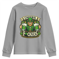 Cheers Fckers Youth Sweatshirt Funny Leprechaun St Patricks Day Party