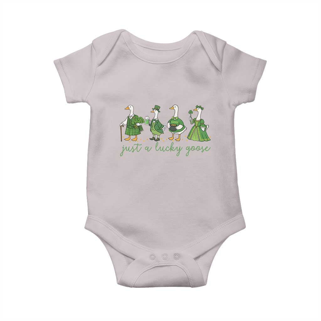 Just A Lucky Goose Baby Onesie Funny St Patricks Day Irish Gift