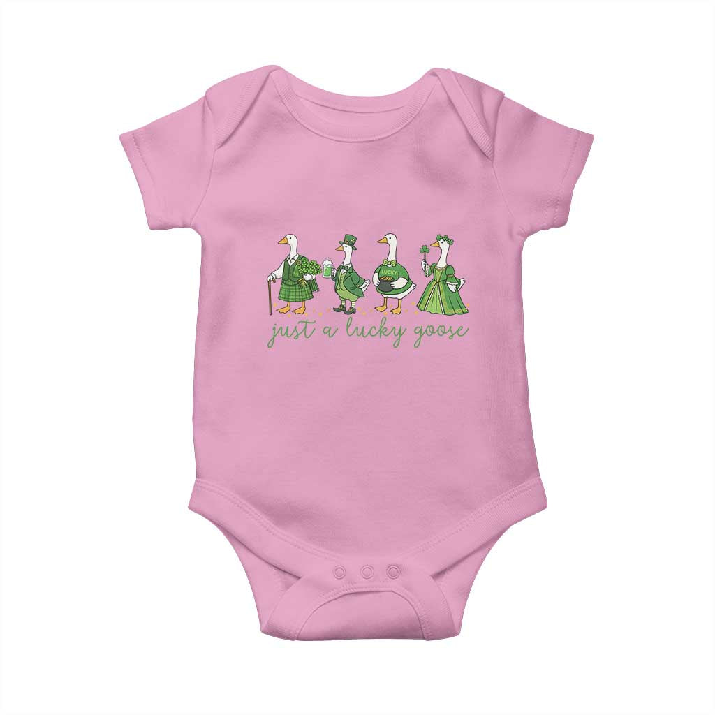 Just A Lucky Goose Baby Onesie Funny St Patricks Day Irish Gift