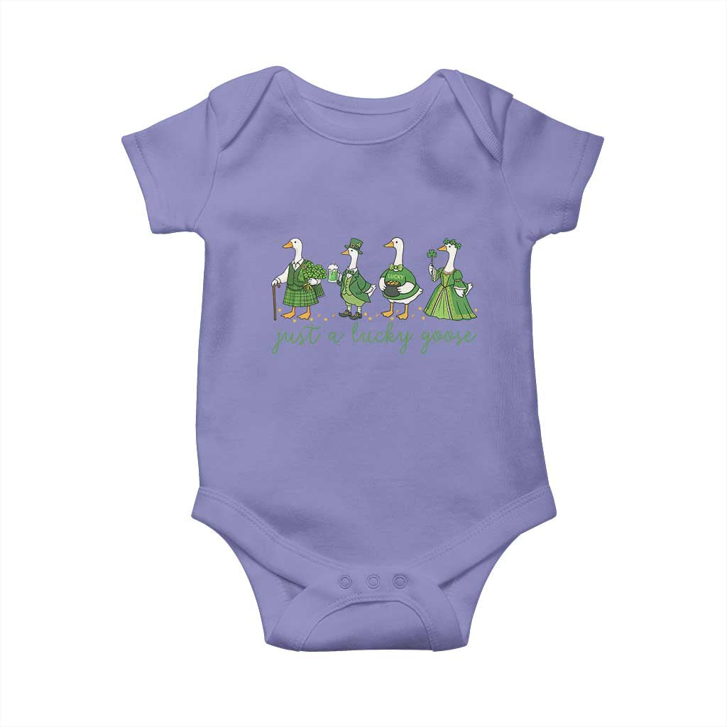 Just A Lucky Goose Baby Onesie Funny St Patricks Day Irish Gift