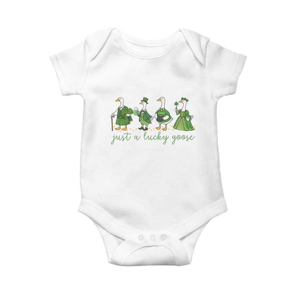 Just A Lucky Goose Baby Onesie Funny St Patricks Day Irish Gift
