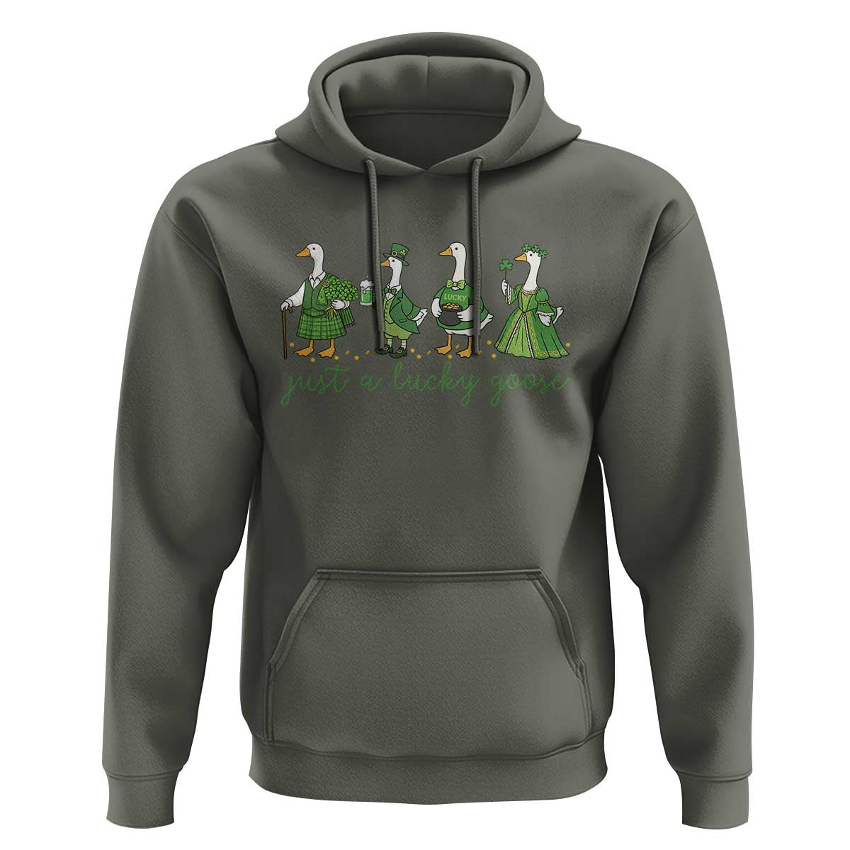 Just A Lucky Goose Hoodie Funny St Patricks Day Irish Gift