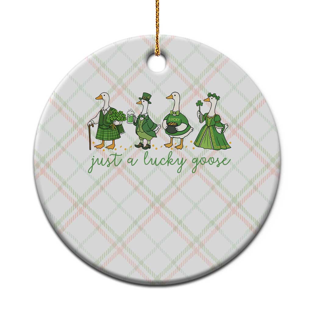 Just A Lucky Goose Ceramic Ornament Funny St Patricks Day Irish Gift