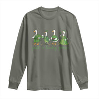 Just A Lucky Goose Long Sleeve Shirt Funny St Patricks Day Irish Gift