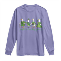 Just A Lucky Goose Long Sleeve Shirt Funny St Patricks Day Irish Gift