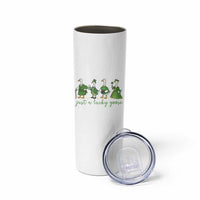 Just A Lucky Goose Skinny Tumbler Funny St Patricks Day Irish Gift