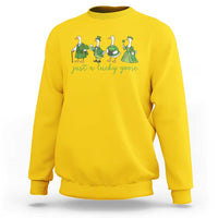 Just A Lucky Goose Sweatshirt Funny St Patricks Day Irish Gift