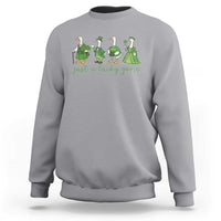 Just A Lucky Goose Sweatshirt Funny St Patricks Day Irish Gift