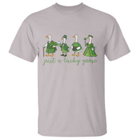 Just A Lucky Goose T Shirt Funny St Patricks Day Irish Gift