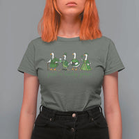 Just A Lucky Goose T Shirt For Women Funny St Patricks Day Irish Gift