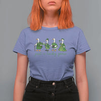 Just A Lucky Goose T Shirt For Women Funny St Patricks Day Irish Gift