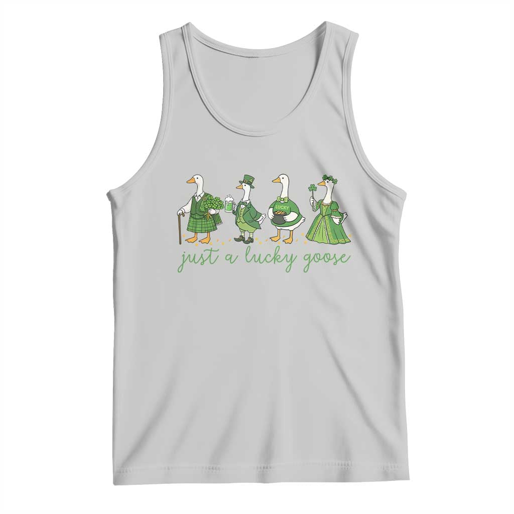Just A Lucky Goose Tank Top Funny St Patricks Day Irish Gift