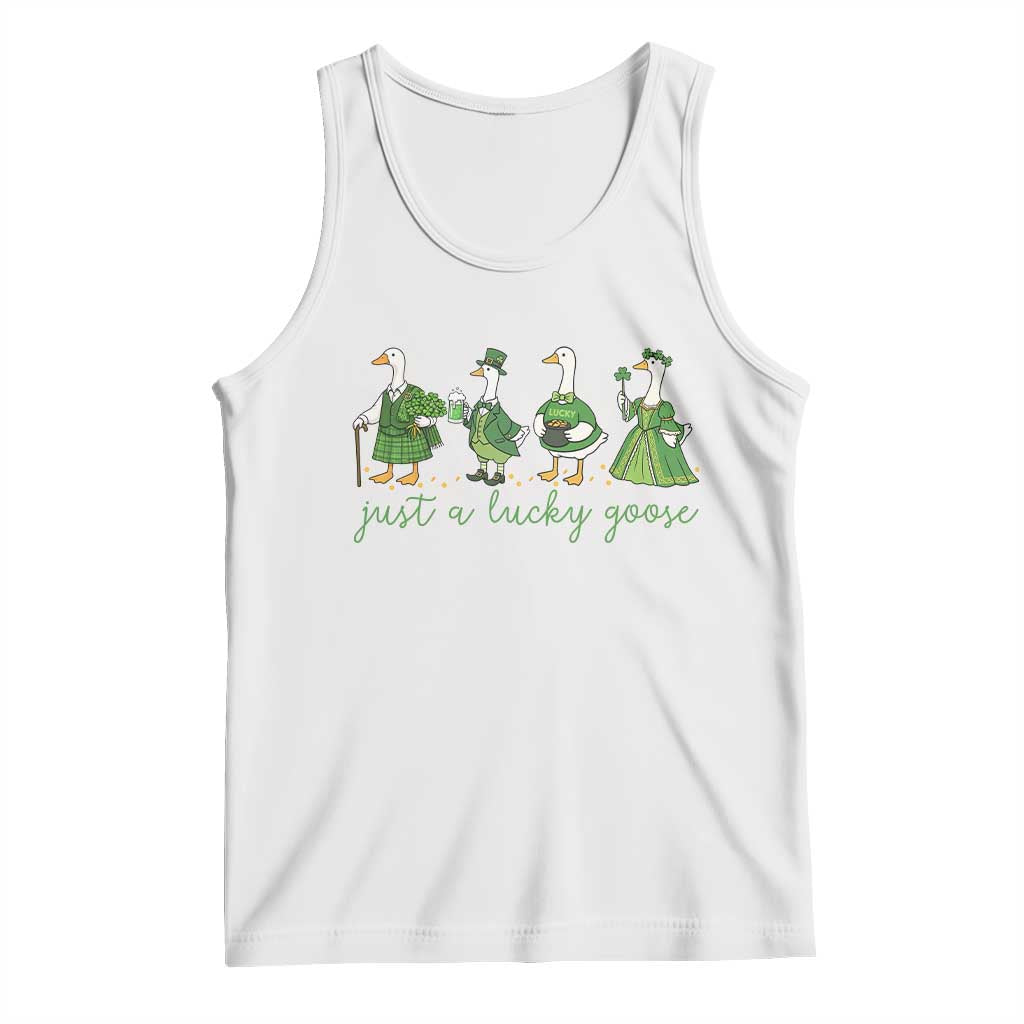 Just A Lucky Goose Tank Top Funny St Patricks Day Irish Gift
