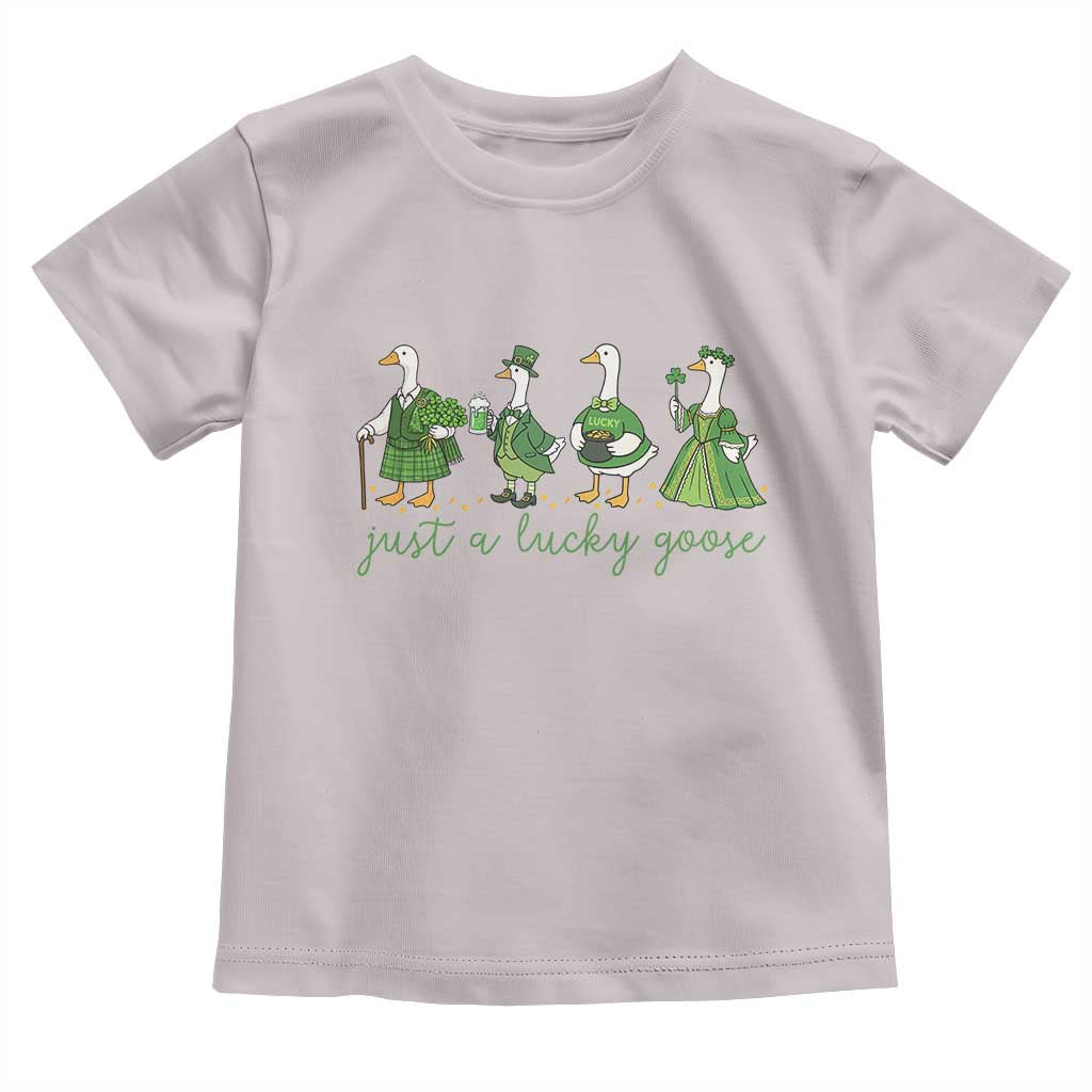 Just A Lucky Goose Toddler T Shirt Funny St Patricks Day Irish Gift
