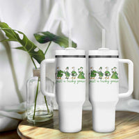 Just A Lucky Goose Tumbler With Handle Funny St Patricks Day Irish Gift