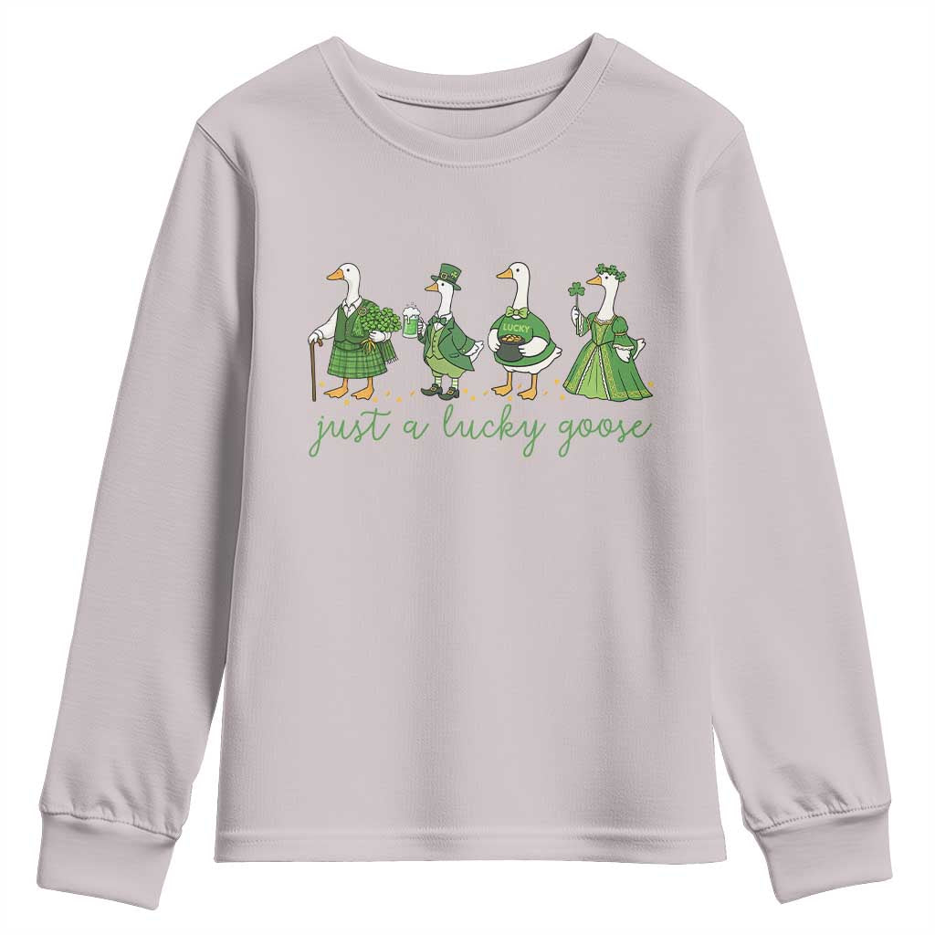 Just A Lucky Goose Youth Sweatshirt Funny St Patricks Day Irish Gift