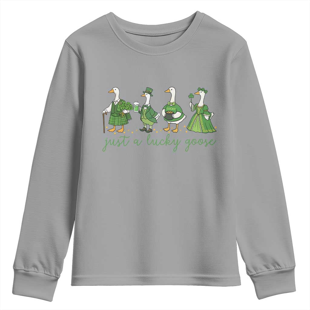 Just A Lucky Goose Youth Sweatshirt Funny St Patricks Day Irish Gift