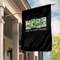 Just A Lucky Goose Garden Flag Funny Irish Crew St Patricks Day