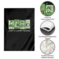 Just A Lucky Goose Garden Flag Funny Irish Crew St Patricks Day