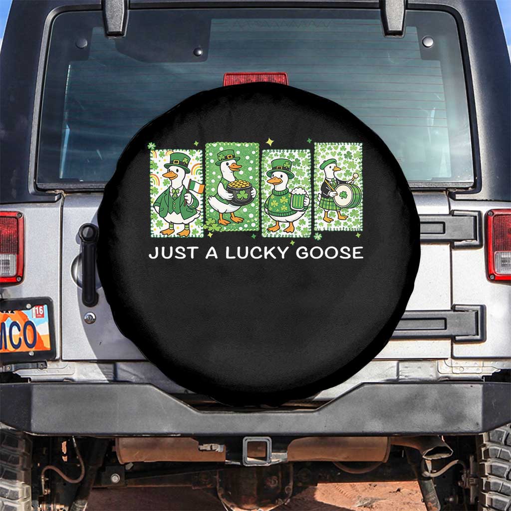 Just A Lucky Goose Spare Tire Cover Funny Irish Crew St Patricks Day