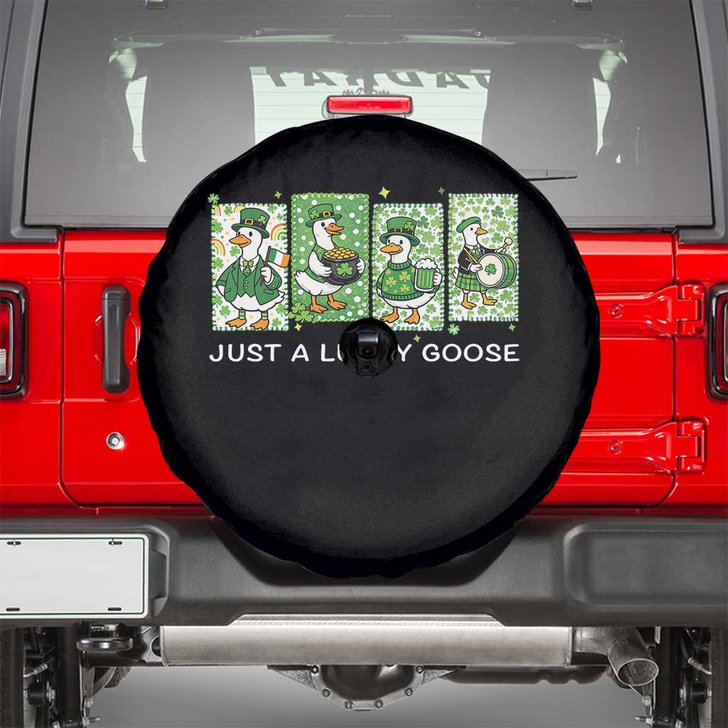 Just A Lucky Goose Spare Tire Cover Funny Irish Crew St Patricks Day