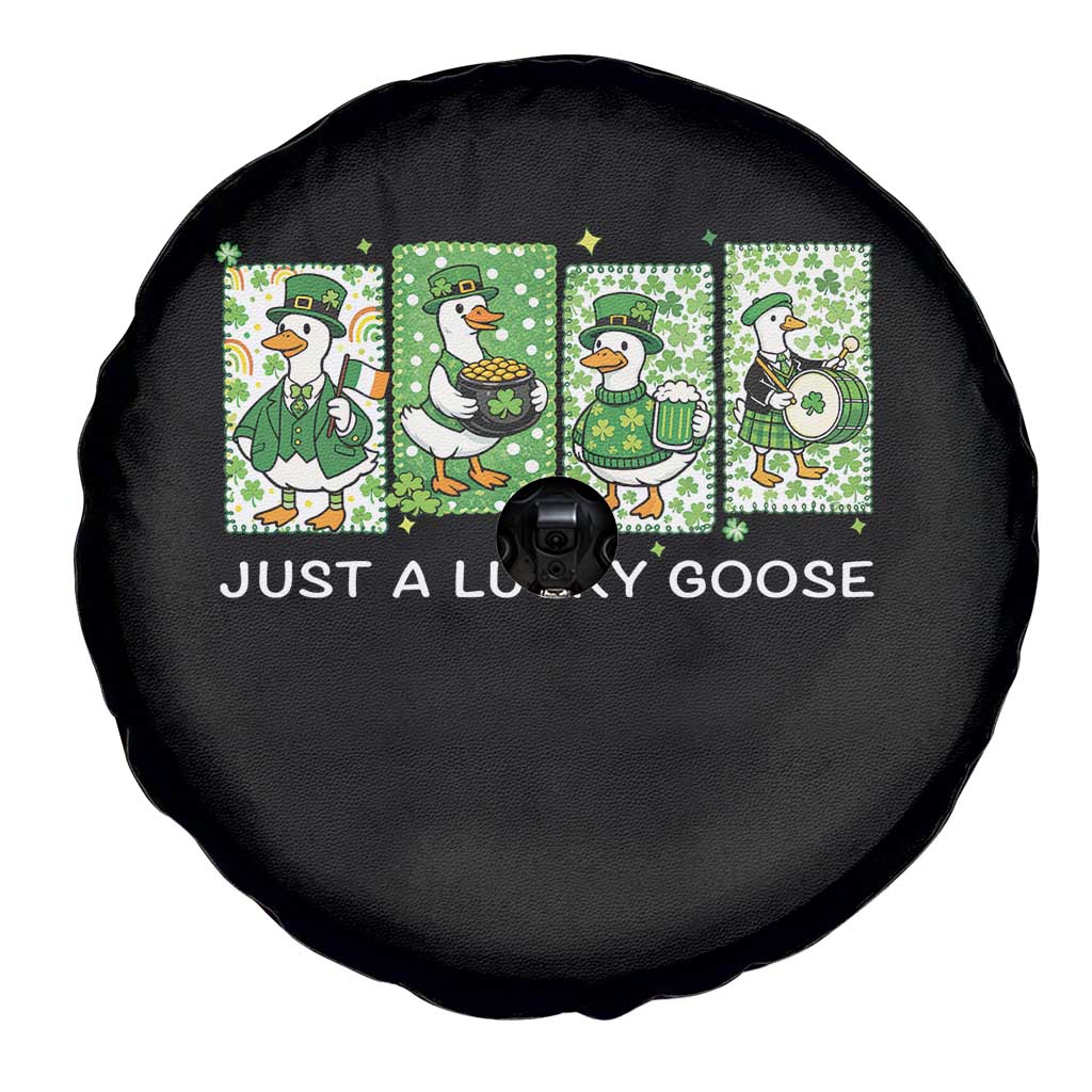 Just A Lucky Goose Spare Tire Cover Funny Irish Crew St Patricks Day