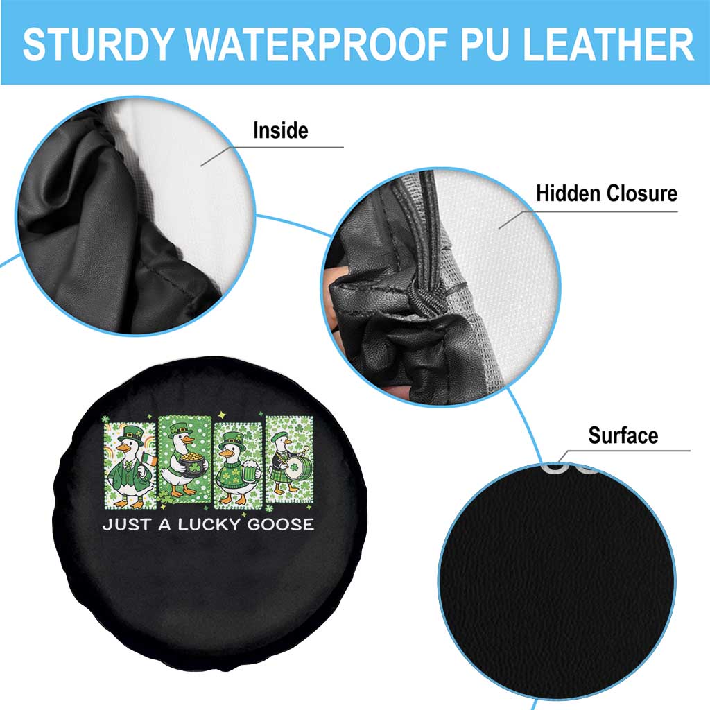 Just A Lucky Goose Spare Tire Cover Funny Irish Crew St Patricks Day