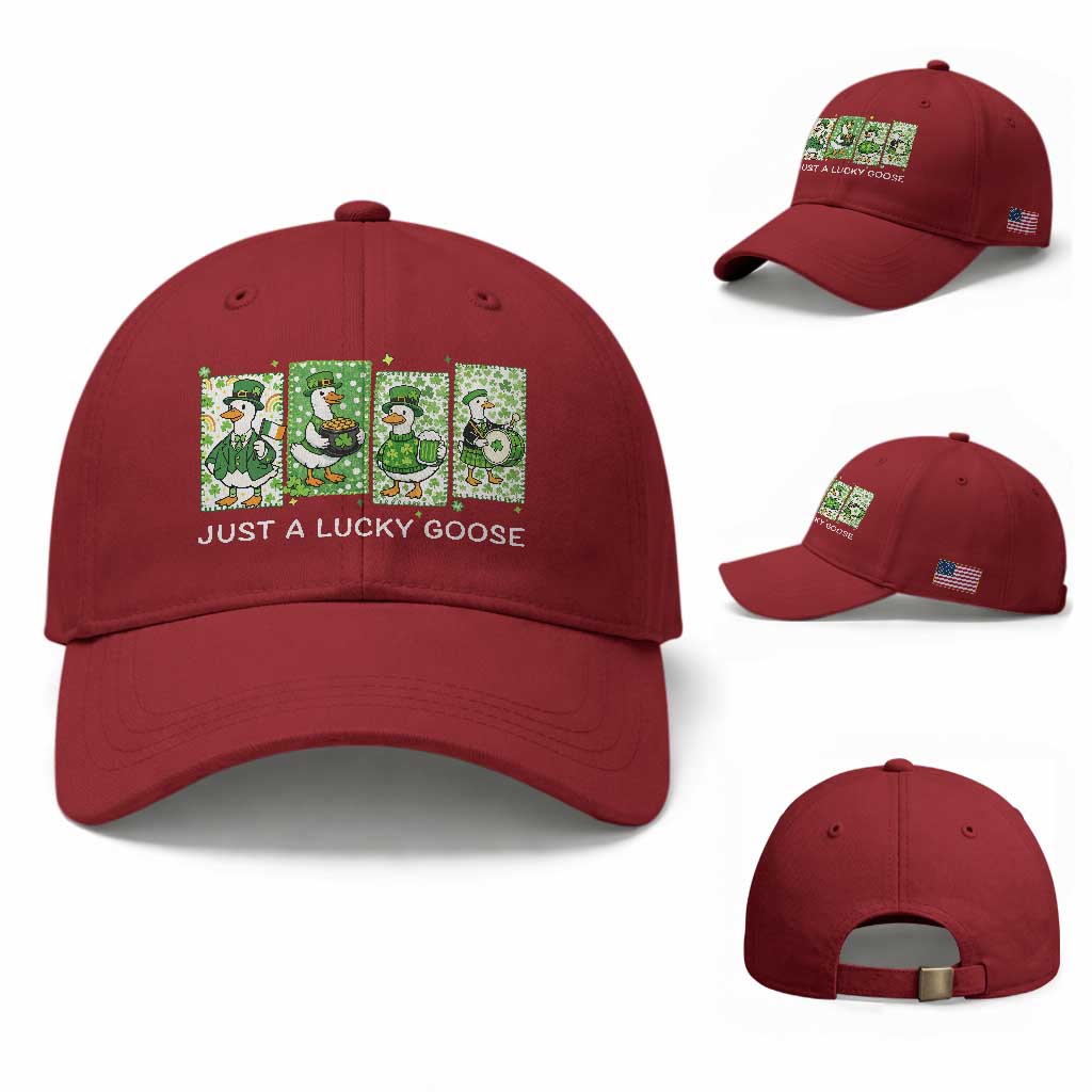 Just A Lucky Goose Baseball Cap Funny Irish Crew St Patricks Day