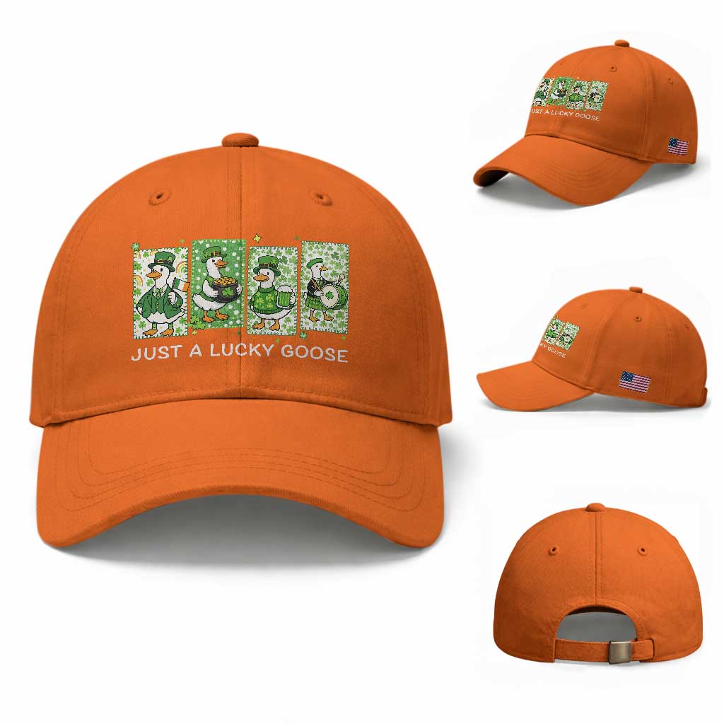 Just A Lucky Goose Baseball Cap Funny Irish Crew St Patricks Day