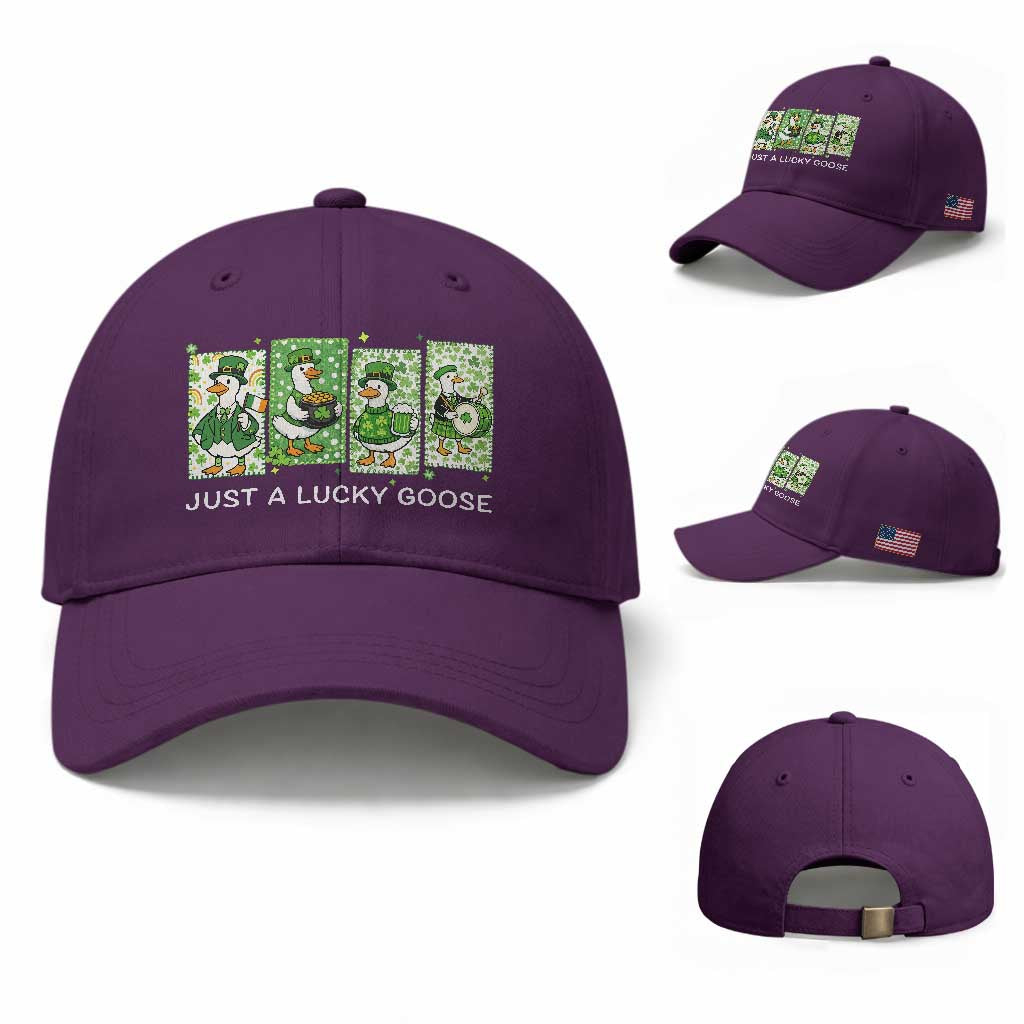 Just A Lucky Goose Baseball Cap Funny Irish Crew St Patricks Day