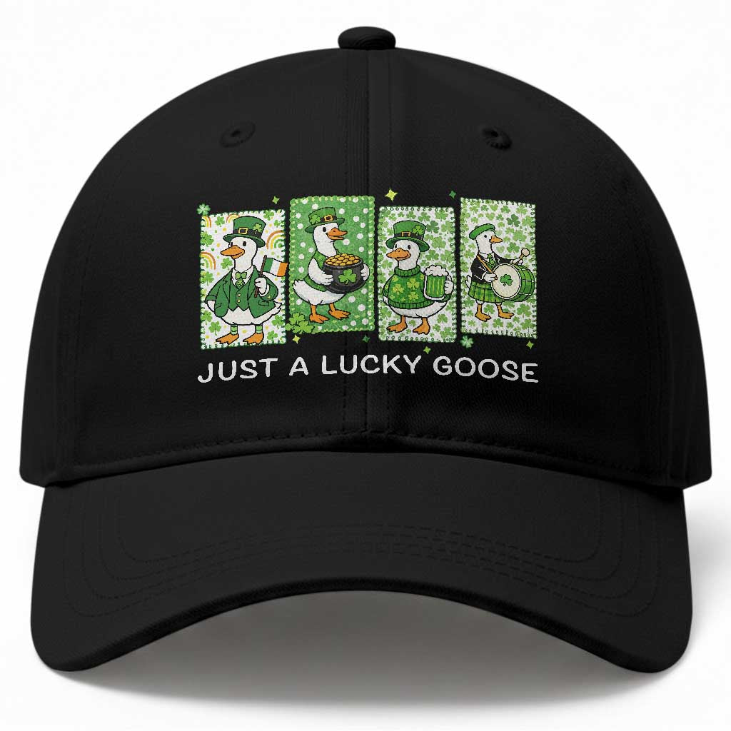 Just A Lucky Goose Baseball Cap Funny Irish Crew St Patricks Day
