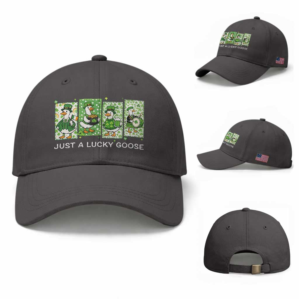 Just A Lucky Goose Baseball Cap Funny Irish Crew St Patricks Day