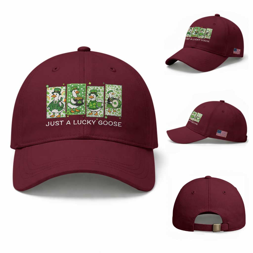 Just A Lucky Goose Baseball Cap Funny Irish Crew St Patricks Day