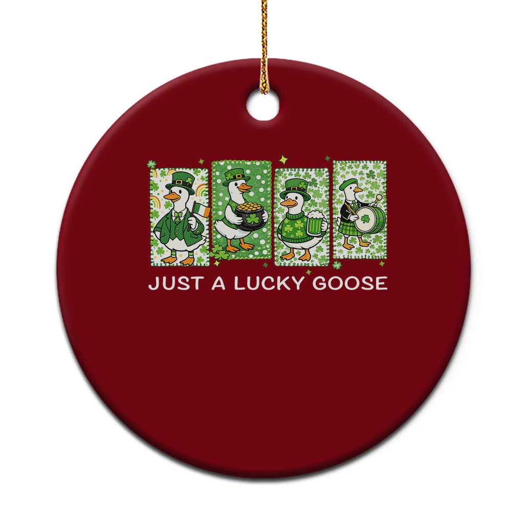Just A Lucky Goose Ceramic Ornament Funny Irish Crew St Patricks Day
