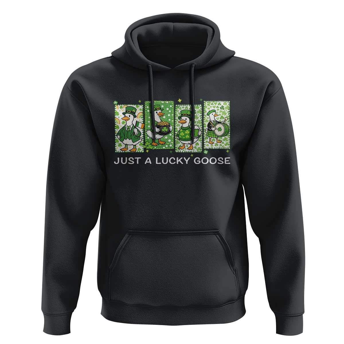 Just A Lucky Goose Hoodie Funny Irish Crew St Patricks Day