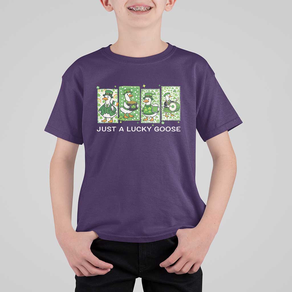Just A Lucky Goose T Shirt For Kid Funny Irish Crew St Patricks Day