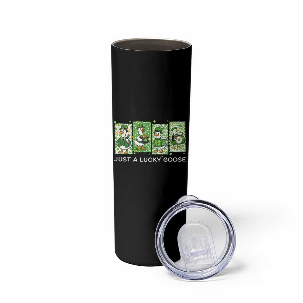 Just A Lucky Goose Skinny Tumbler Funny Irish Crew St Patricks Day