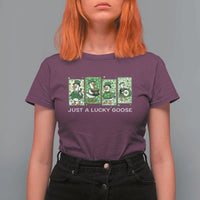 Just A Lucky Goose T Shirt For Women Funny Irish Crew St Patricks Day