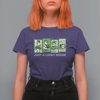 Just A Lucky Goose T Shirt For Women Funny Irish Crew St Patricks Day