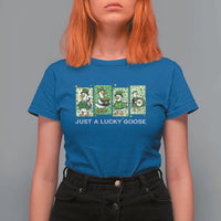 Just A Lucky Goose T Shirt For Women Funny Irish Crew St Patricks Day