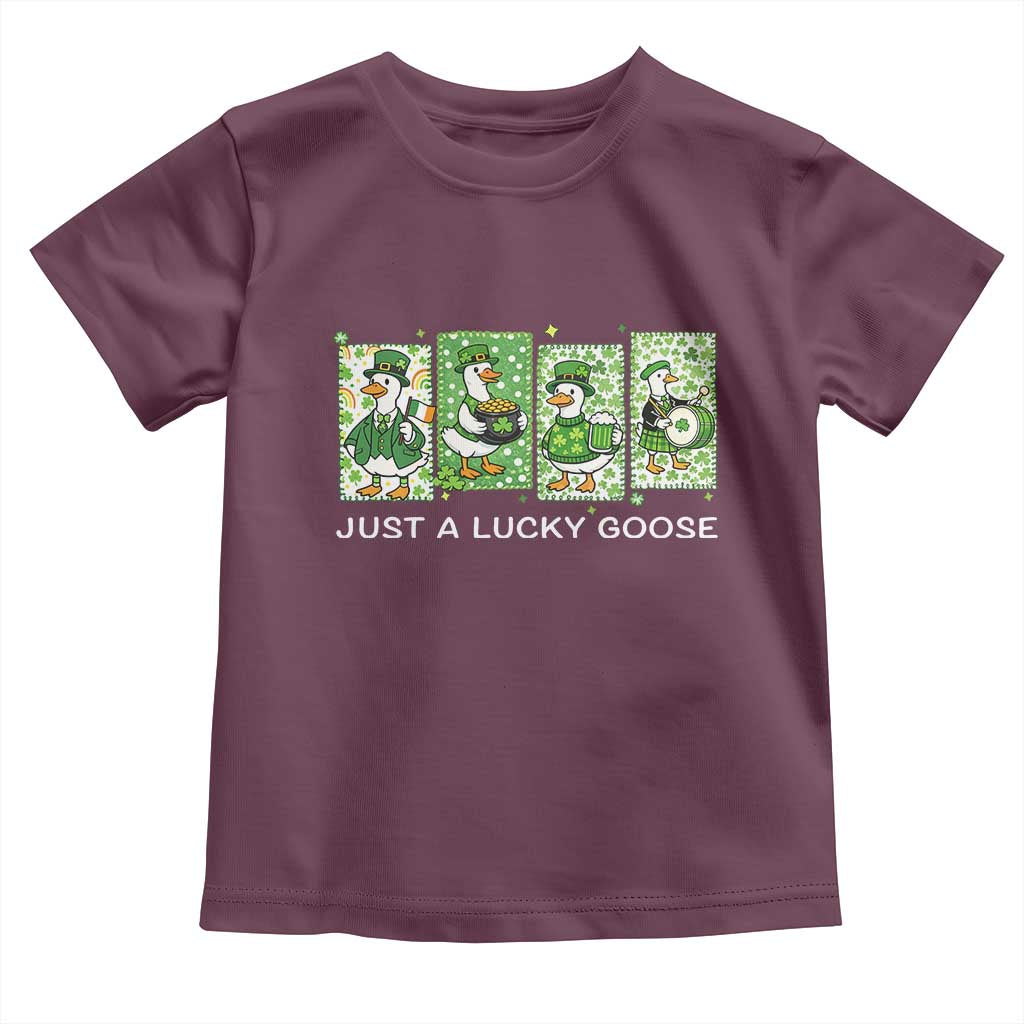 Just A Lucky Goose Toddler T Shirt Funny Irish Crew St Patricks Day